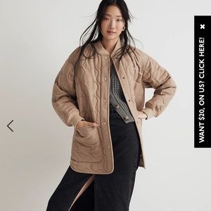 Madewell Quilted Oversized Bomber Jacket
